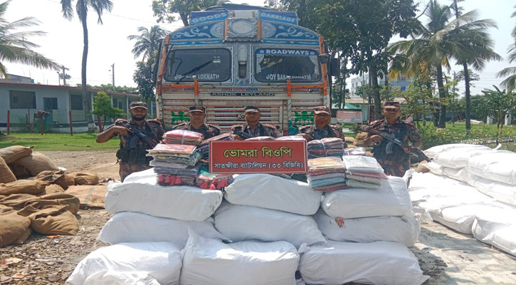 ভারত থেকে আনা প্রায় ১০ কোটি টাকার মূল্যের কাপড় জব্দ